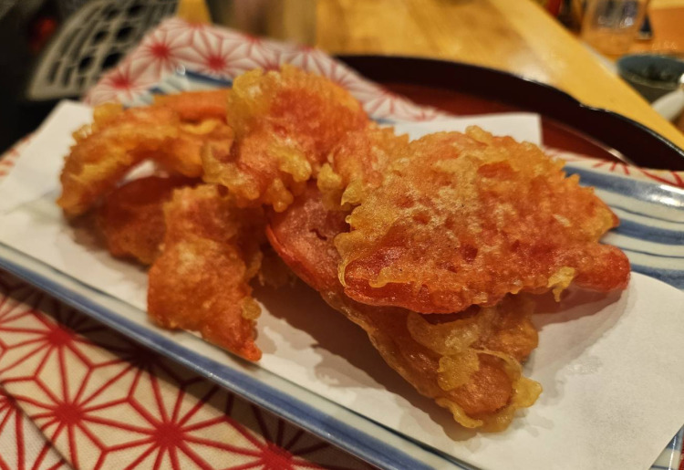 紅ショウガの天ぷら